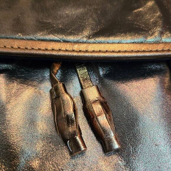Vintage 90s Liz Claiborne Metallic Bronze Purse - Picture 2 of 9